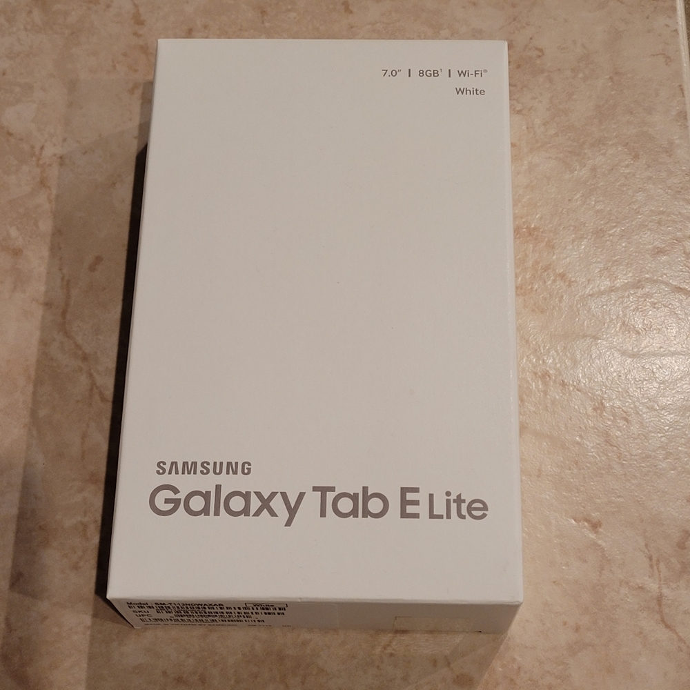 Samsung Galaxy Tab E Lite Tablet White NEW in sealed Box